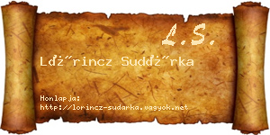 Lőrincz Sudárka névjegykártya